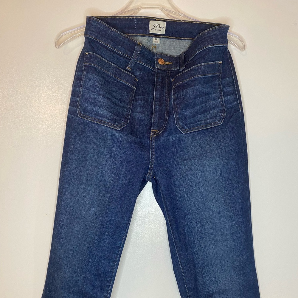 J. Crew Women's Dark Blue Boot Cut Jeans